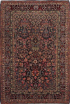 Tehran Multicolor Hand Knotted 4'8" X 7'0"  Area Rug 254-32044