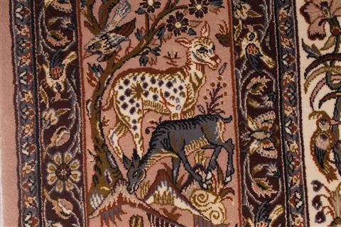 Isfahan White Hand Knotted 41 X 76 Area Rug 254-32045 Image 9