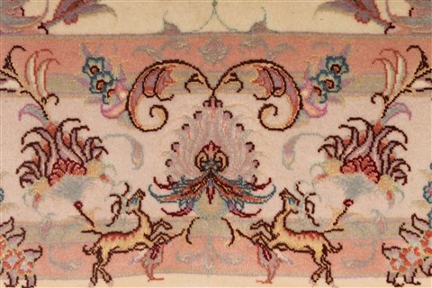 Tabriz Beige Hand Knotted 45 X 68 Area Rug 254-32047 Image 2