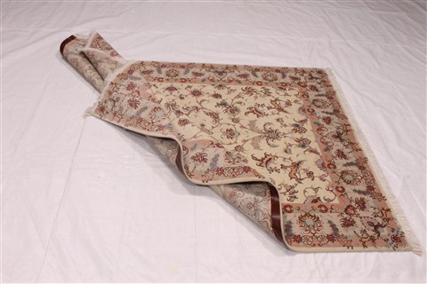 Tabriz Beige Hand Knotted 45 X 68 Area Rug 254-32047 Image 5
