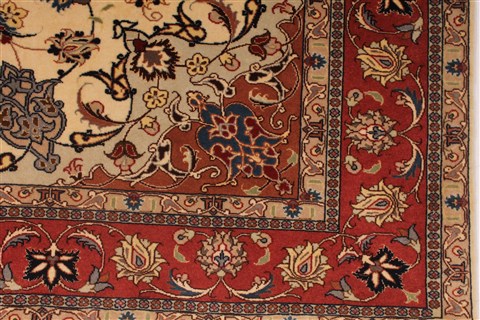 Tabriz Beige Hand Knotted 50 X 63 Area Rug 254-32049 Image 1
