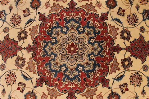 Tabriz Beige Hand Knotted 50 X 63 Area Rug 254-32049 Image 3