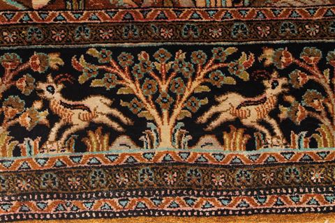 Qum Beige Hand Knotted 36 X 55 Area Rug 254-32060 Image 1