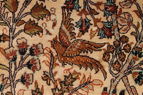 Qum Beige Hand Knotted 36 X 55 Area Rug 254-32060 Image 7