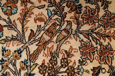 Qum Beige Hand Knotted 36 X 55 Area Rug 254-32060 Image 4