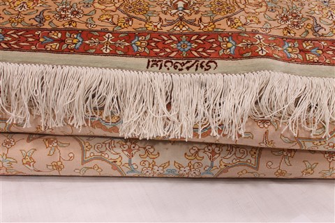 Qum Beige Hand Knotted 44 X 67 Area Rug 254-32065 Image 12