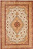 Qum Beige Hand Knotted 44 X 67  Area Rug 254-32065 Thumb 0