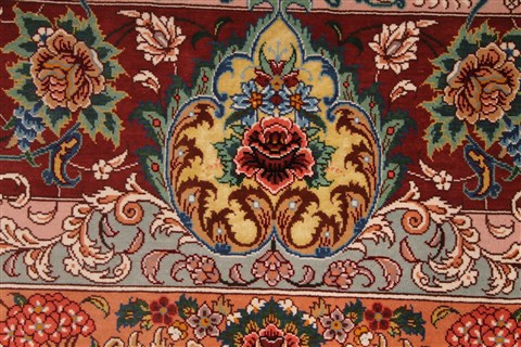 Qum Beige Hand Knotted 44 X 68 Area Rug 254-32067 Image 1