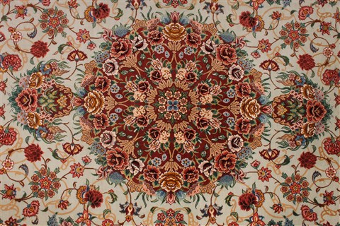 Qum Beige Hand Knotted 44 X 68 Area Rug 254-32067 Image 3