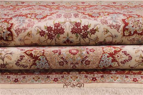 Qum Beige Hand Knotted 44 X 68 Area Rug 254-32085 Image 13