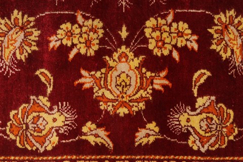 Qum Red Hand Knotted 43 X 67 Area Rug 254-32095 Image 3