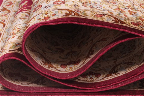 Qum Beige Hand Knotted 43 X 66 Area Rug 254-32101 Image 11