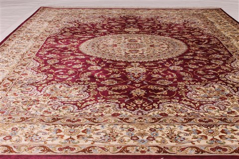 Qum Beige Hand Knotted 43 X 66 Area Rug 254-32101 Image 2