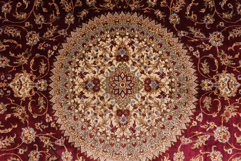 Qum Beige Hand Knotted 43 X 66 Area Rug 254-32101 Image 7