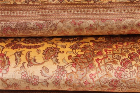 Qum Beige Hand Knotted 44 X 66 Area Rug 254-32103 Image 14