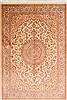 Qum Beige Hand Knotted 44 X 66 Area Rug 254-32103 Thumb 0