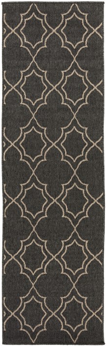 Surya Alfresco Black Runner 23 X 79 Area Rug ALF9590-2379 800-32141 Image 0