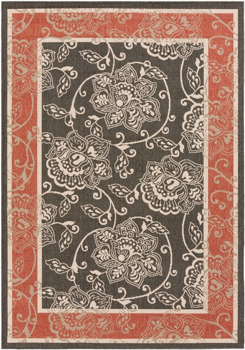 Surya Alfresco Black 89 X 129 Area Rug ALF9592-89129 800-32175 Image 0