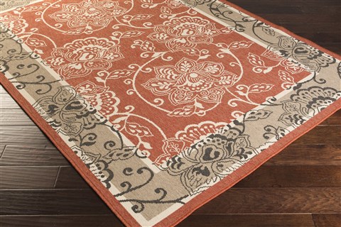 Surya Alfresco Red 53 X 76 Area Rug ALF9593-5376 800-32182 Image 1
