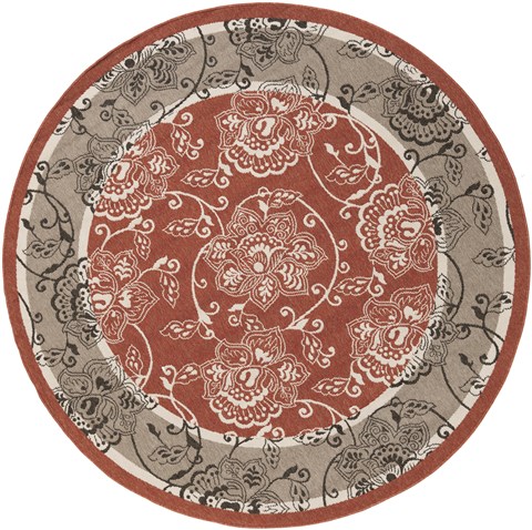 Surya Alfresco Red Round 89 X 89 Area Rug ALF9593-89RD 800-32189 Image 0