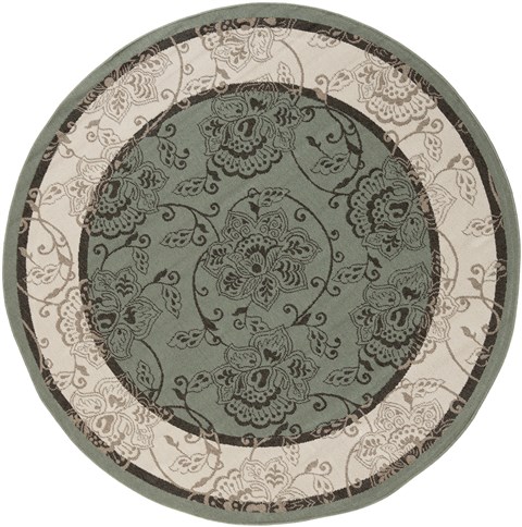 Surya Alfresco Green Round 73 X 73 Area Rug ALF9594-73RD 800-32198 Image 0