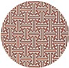 Surya Alfresco Red Round 53 X 53 Area Rug ALF9600-53RD 800-32274 Thumb 0