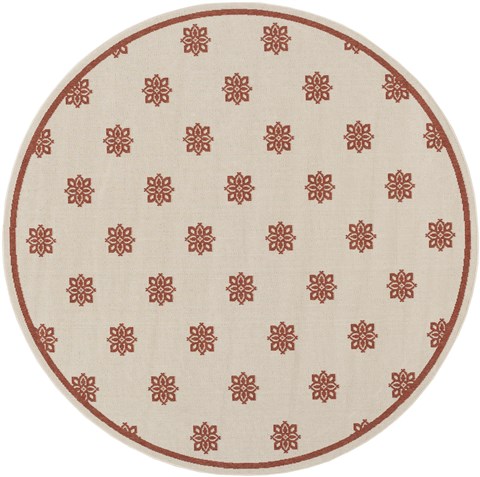 Surya Alfresco White Round 53 X 53 Area Rug ALF9605-53RD 800-32339 Image 0