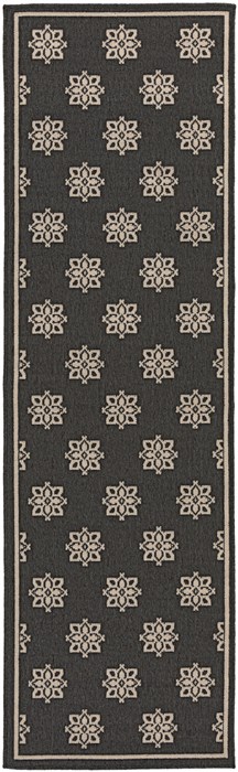 Surya Alfresco Black Runner 23 X 119 Area Rug ALF9608-23119 800-32373 Image 0