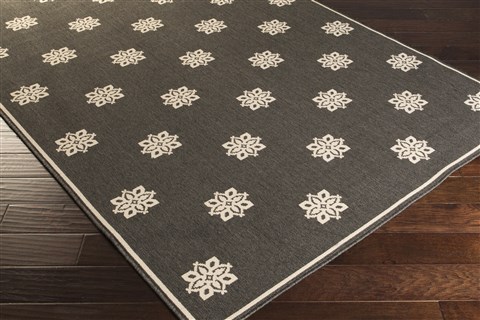 Surya Alfresco Black 60 X 90 Area Rug ALF9608-69 800-32379 Image 1