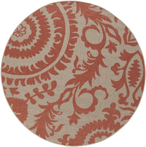 Surya Alfresco Red Round 53 X 53 Area Rug ALF9617-53RD 800-32495 Image 0