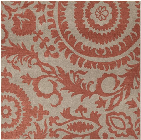 Surya Alfresco Red Square 89 X 89 Area Rug ALF9617-89SQ 800-32502 Image 0