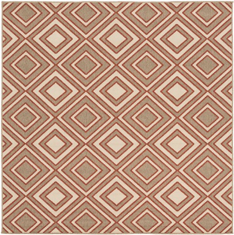 Surya Alfresco Red Square 73 X 73 Area Rug ALF9618-73SQ 800-32511 Image 0