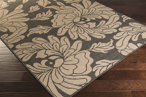 Surya Alfresco Black 53 X 76 Area Rug ALF9621-5376 800-32546 Image 1