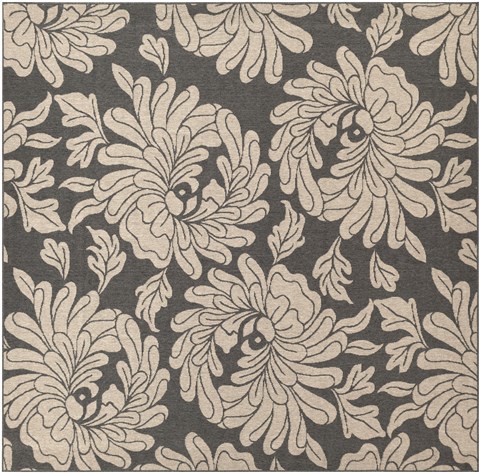 Surya Alfresco Black Square 89 X 89 Area Rug ALF9621-89SQ 800-32554 Image 0