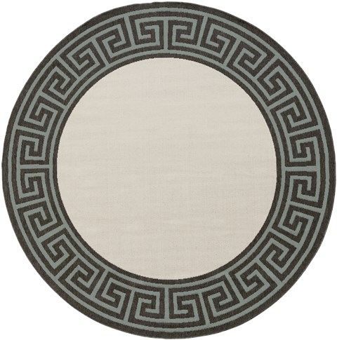 Surya Alfresco White Round 53 X 53 Area Rug ALF9627-53RD 800-32625 Image 0