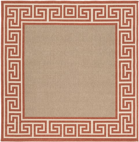 Surya Alfresco Orange Square 73 X 73 Area Rug ALF9628-73SQ 800-32641 Image 0
