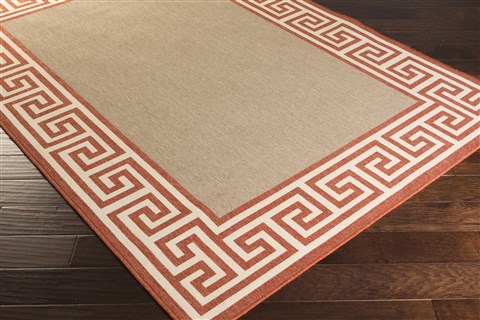 Surya Alfresco Orange 76 X 109 Area Rug ALF9628-76109 800-32642 Image 1