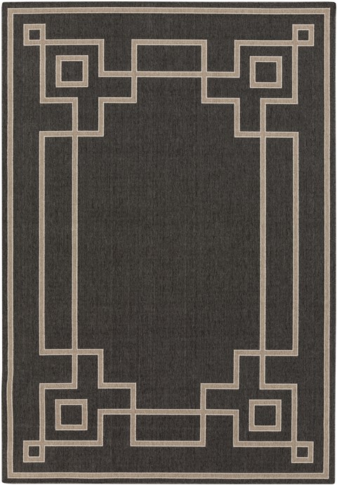 Surya Alfresco Black 53 X 76 Area Rug ALF9630-5376 800-32663 Image 0