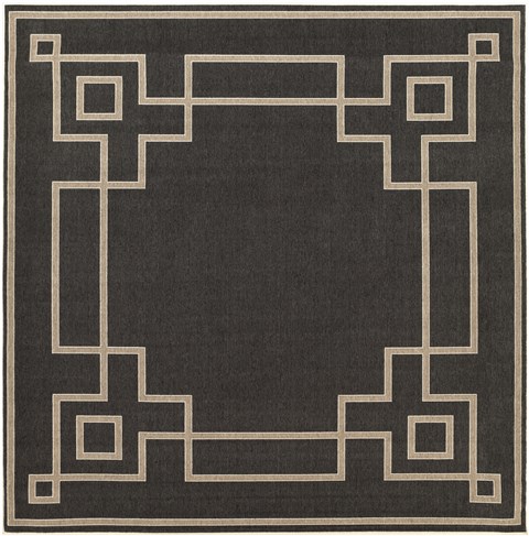 Surya Alfresco Black Square 89 X 89 Area Rug ALF9630-89SQ 800-32671 Image 0