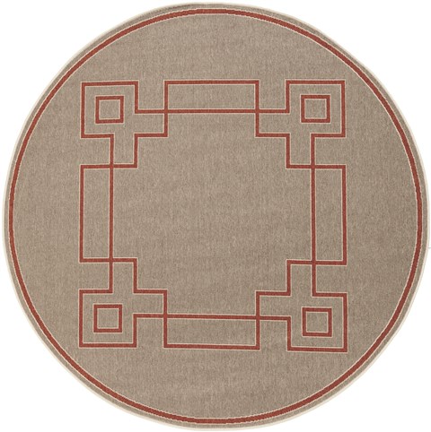 Surya Alfresco Red Round 53 X 53 Area Rug ALF9633-53RD 800-32703 Image 0