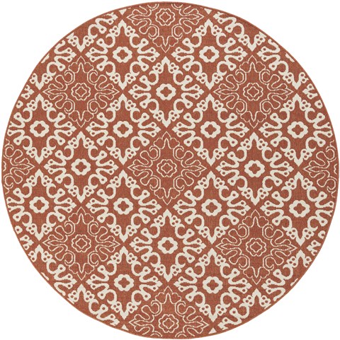 Surya Alfresco Red Round 53 X 53 Area Rug ALF9636-53RD 800-32742 Image 0