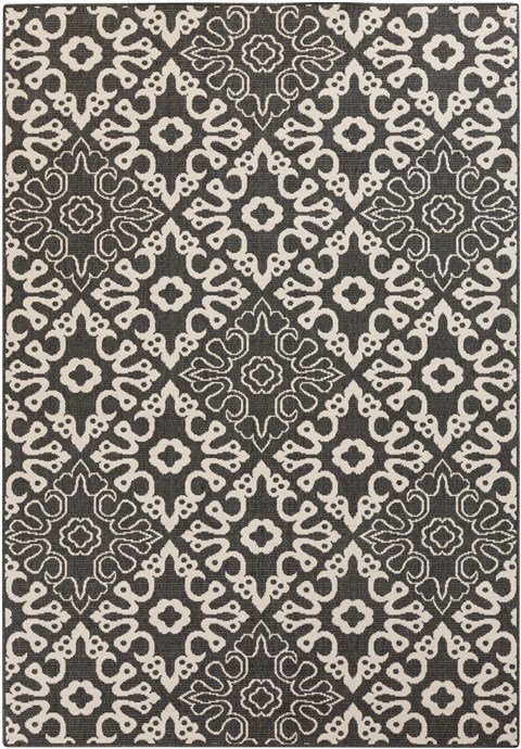 Surya Alfresco Black 53 X 76 Area Rug ALF9637-5376 800-32754 Image 0