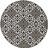 Surya Alfresco Black Round 53 X 53 Area Rug ALF9637-53RD 800-32755 Thumb 0