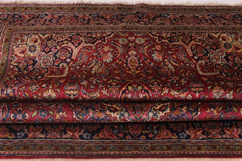 Kashan Red Hand Knotted 44 X 70 Area Rug 254-32770 Image 3