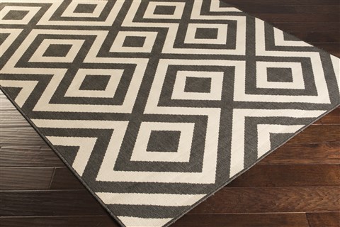 Surya Alfresco Black 36 X 56 Area Rug ALF9639-3656 800-32780 Image 1