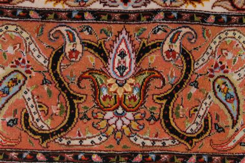 Tabriz Blue Hand Knotted 50 X 70 Area Rug 254-33178 Image 4