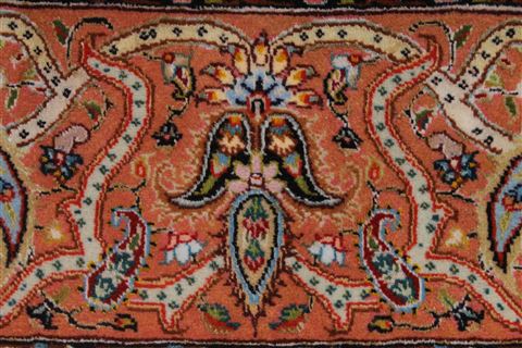 Tabriz Blue Hand Knotted 50 X 70 Area Rug 254-33178 Image 5