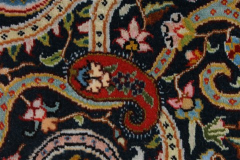 Tabriz Blue Hand Knotted 50 X 70 Area Rug 254-33178 Image 6
