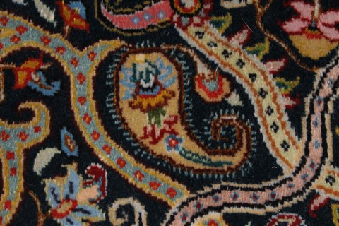 Tabriz Blue Hand Knotted 50 X 70 Area Rug 254-33178 Image 7