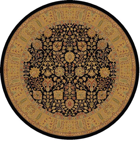 Surya Breckenridge Black Round 79 X 79 Area Rug BRN2000-79RD 800-36497 Image 0